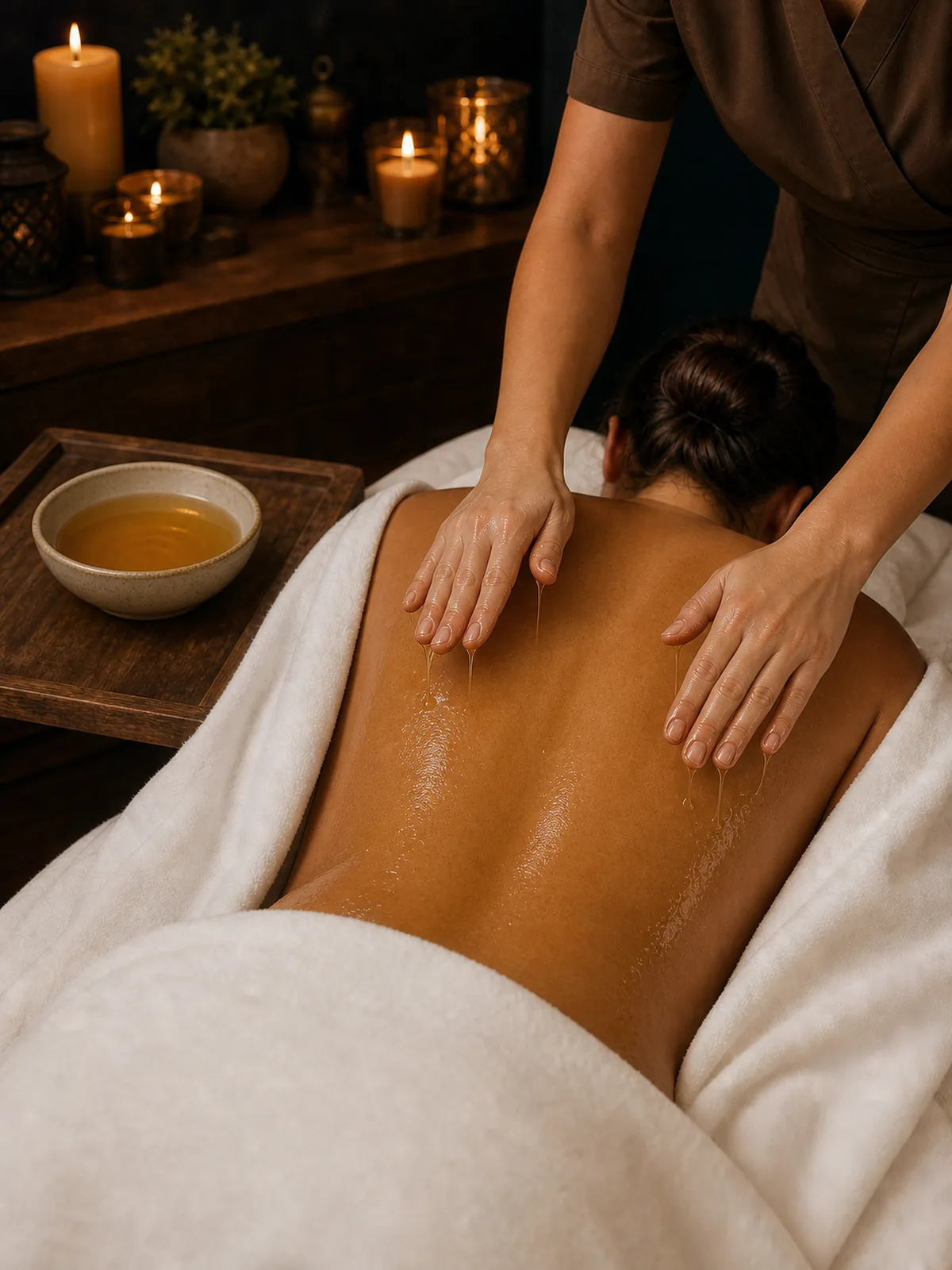 Медовый массаж спины как антицеллюлитная техника, Element Spa, Ростов-на-Дону