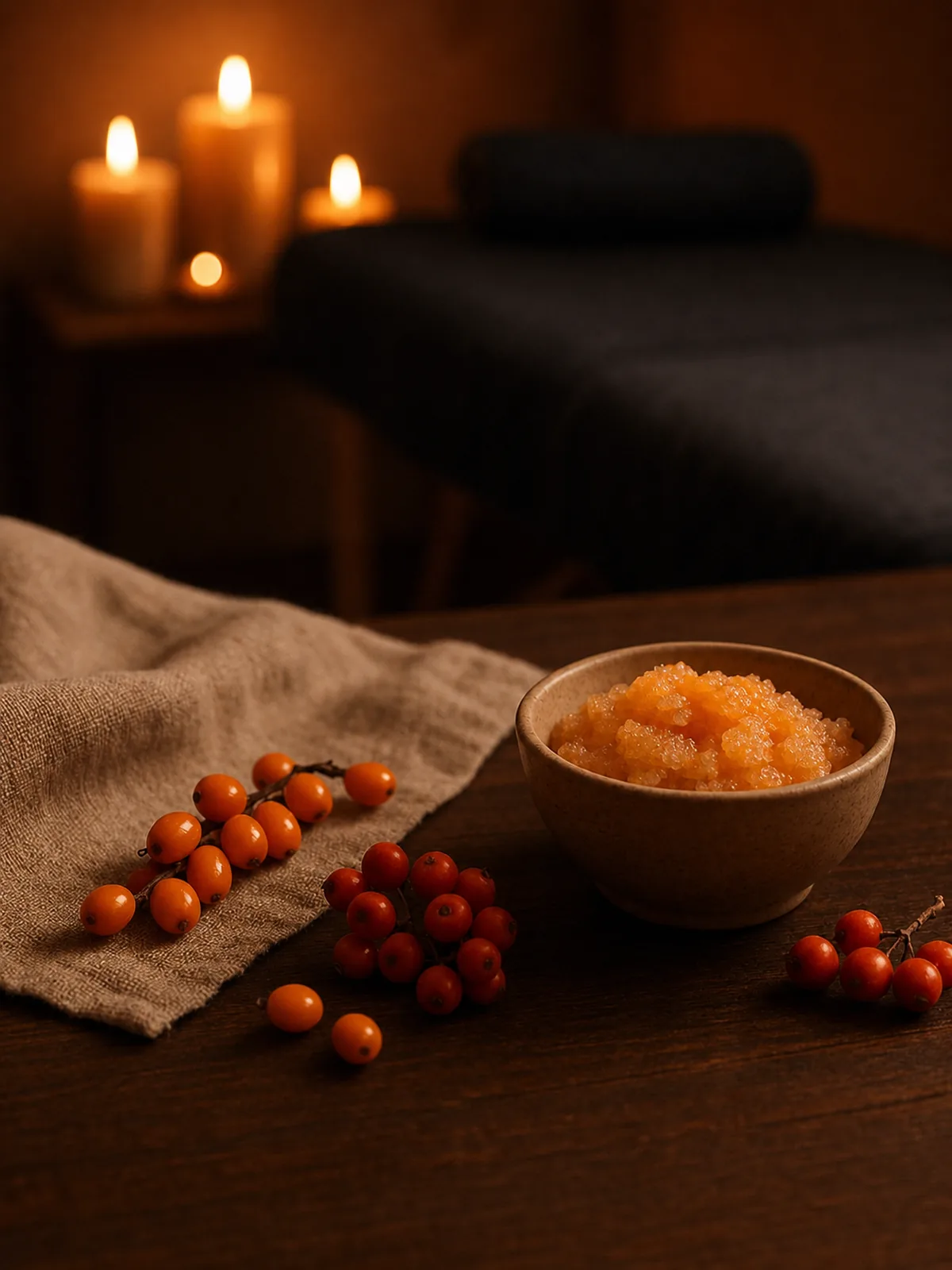 Скраб с рябиной и облепихой для скрабирования тела в Element Spa